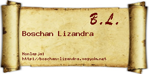 Boschan Lizandra névjegykártya